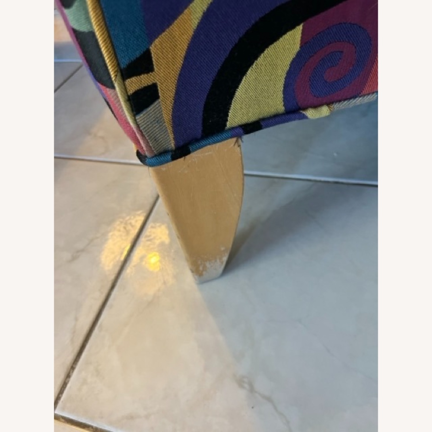 Modern, Colorful, Comfy Chair and Matching Ottoman - image-3