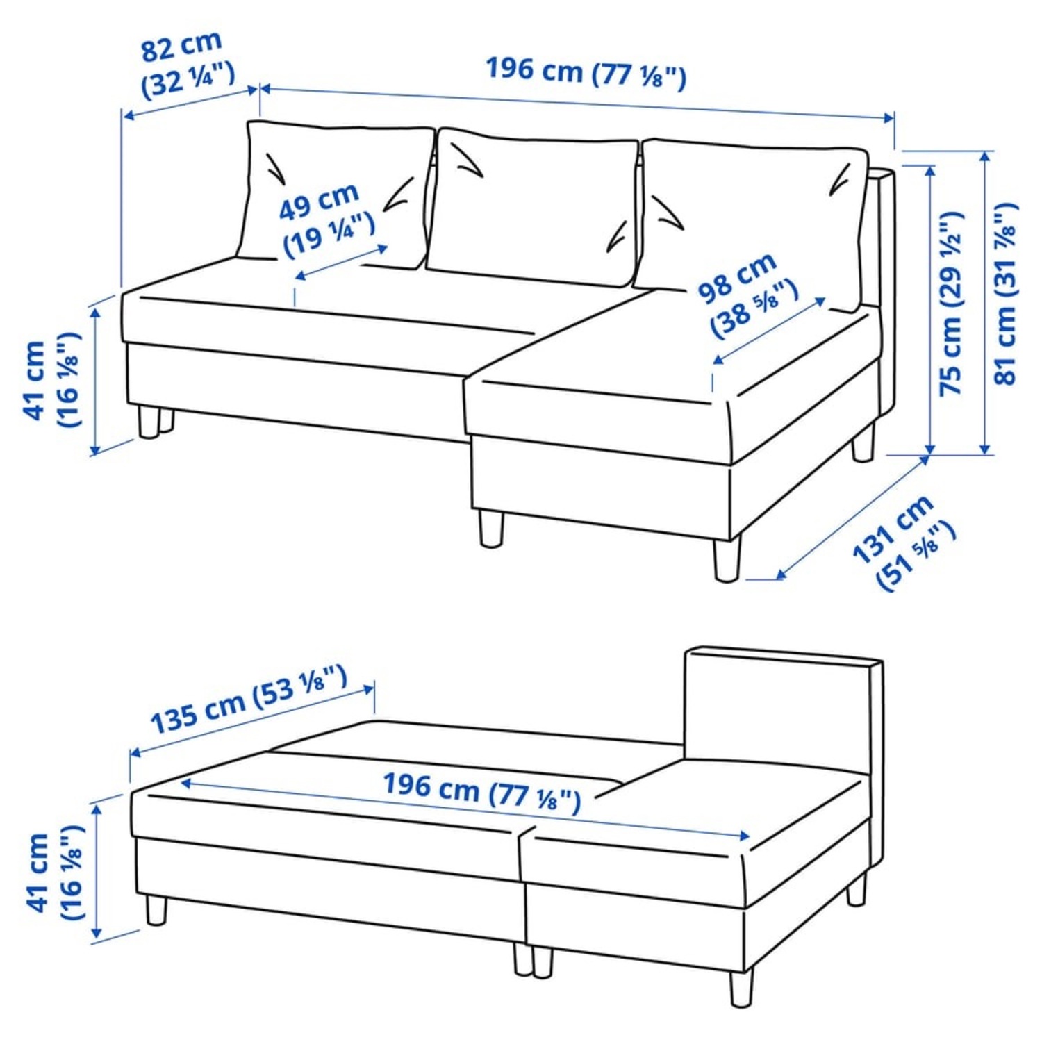 IKEA ÄLVDALEN Gray 3-seat Sleeper Sofa - image-4