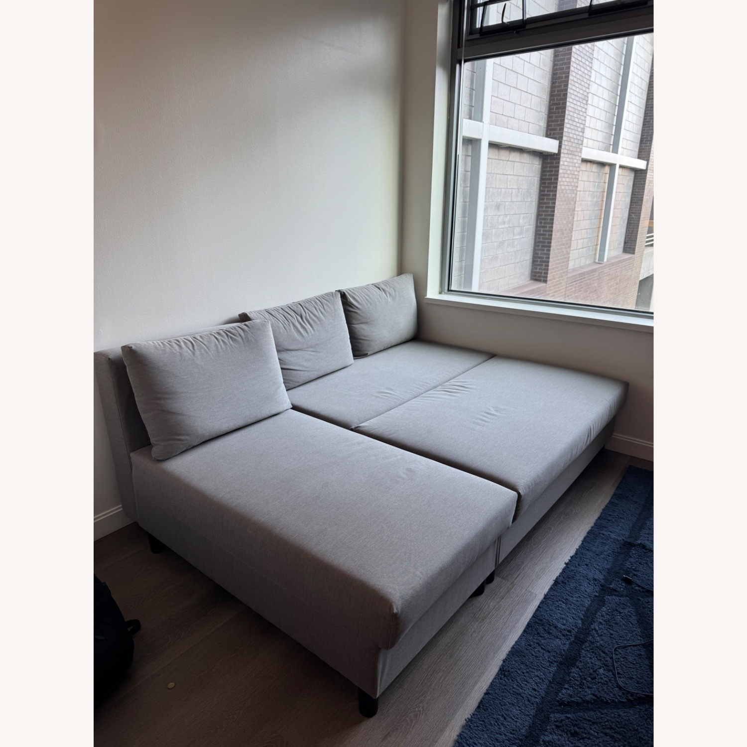 IKEA ÄLVDALEN Gray 3-seat Sleeper Sofa - image-1