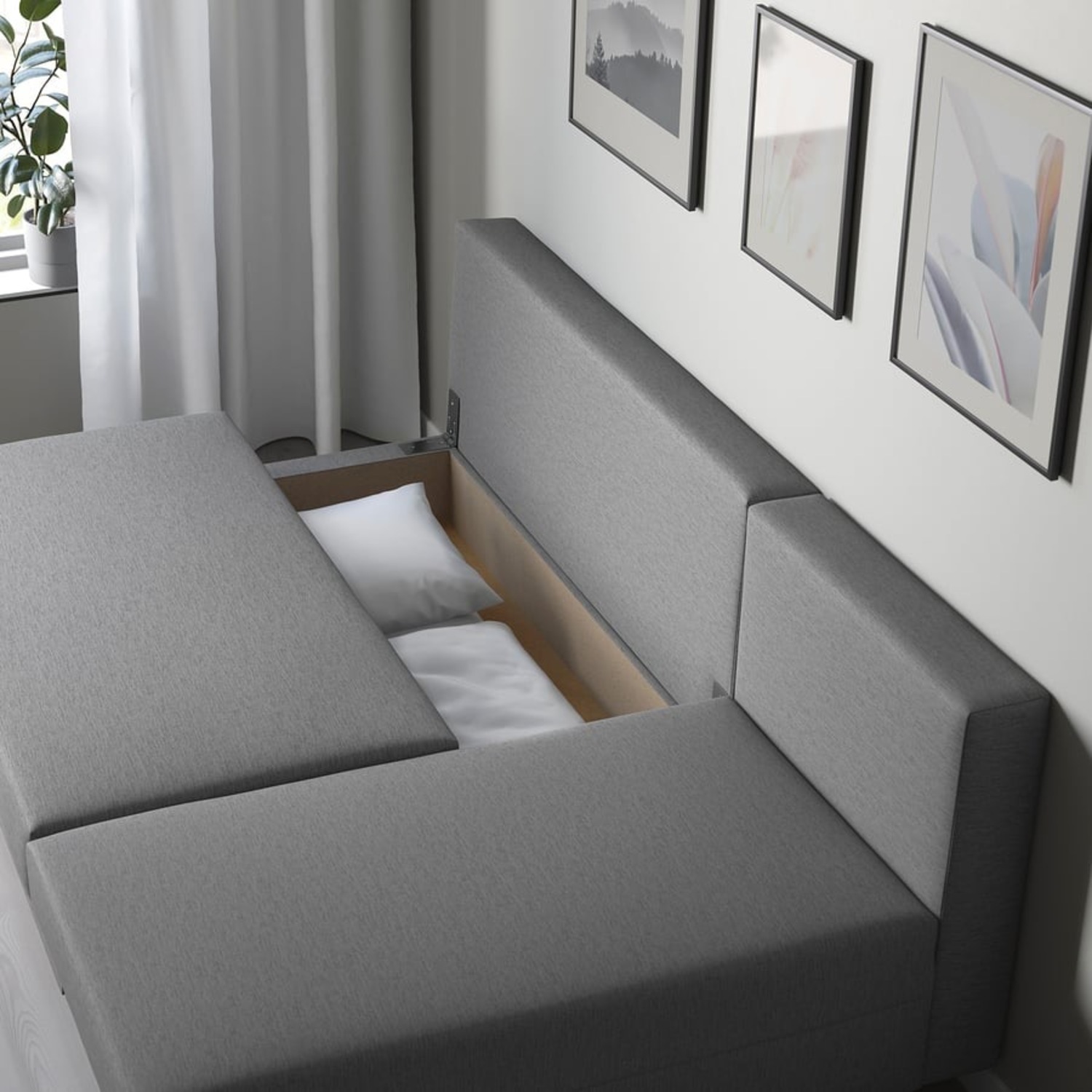 IKEA ÄLVDALEN Gray 3-seat Sleeper Sofa - image-5
