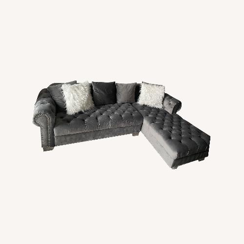 Used Wayfair Modern California Gray Sectional for sale on AptDeco