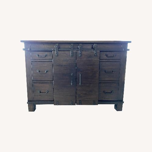 Used Dark Brown Wood Credenza for sale on AptDeco