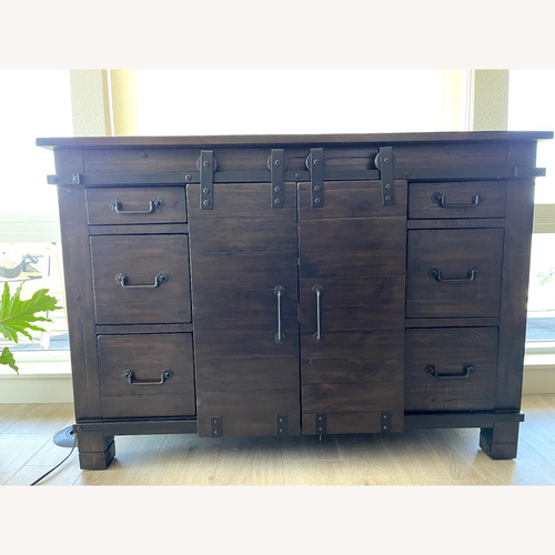 Used Dark Brown Wood Credenza for sale on AptDeco
