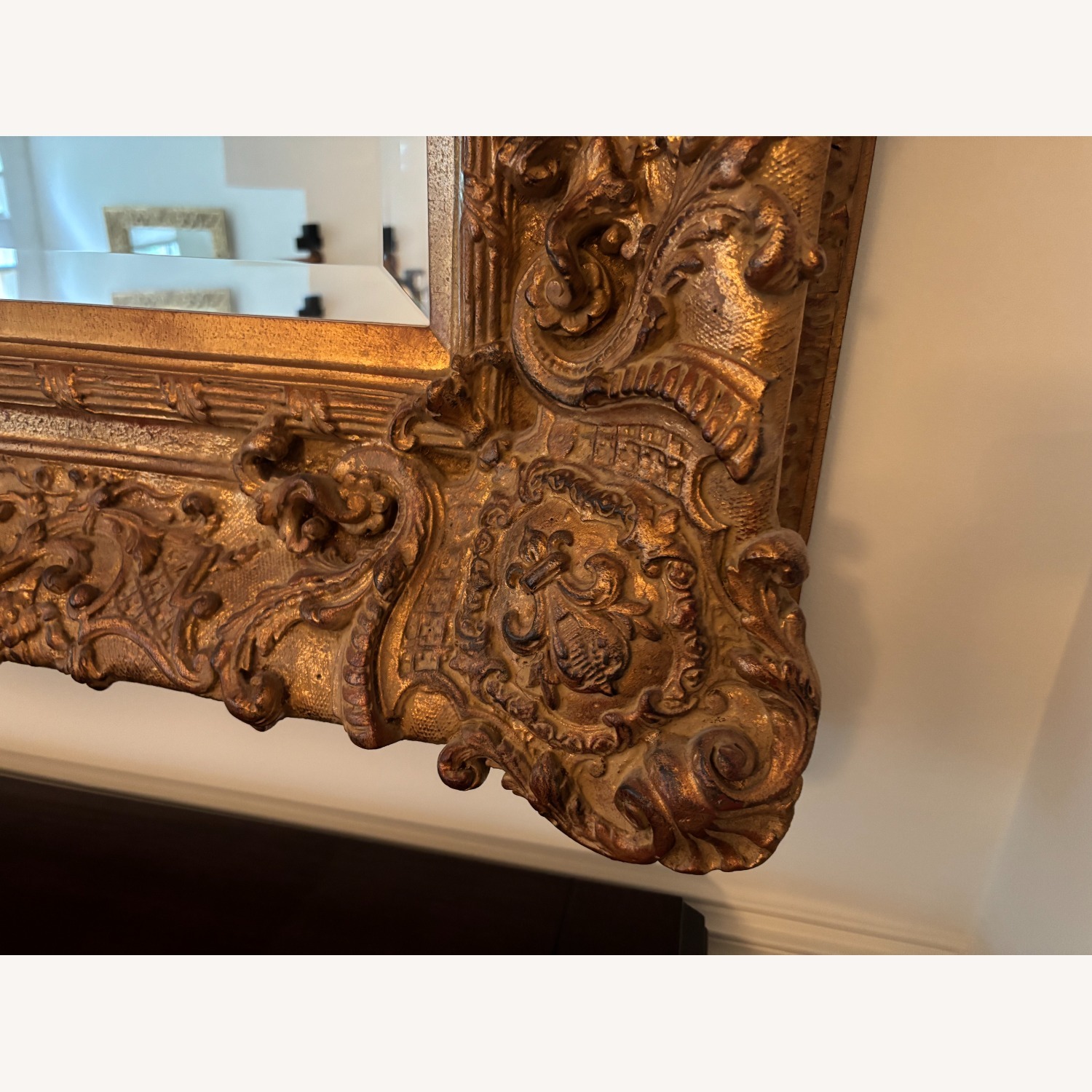Elements Fine Home Antique Gold Wall Mirror - image-3