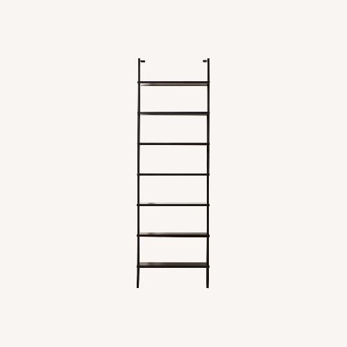 Used CB2 Stairway 96" Black Metal Wall Mount Bookcase for sale on AptDeco