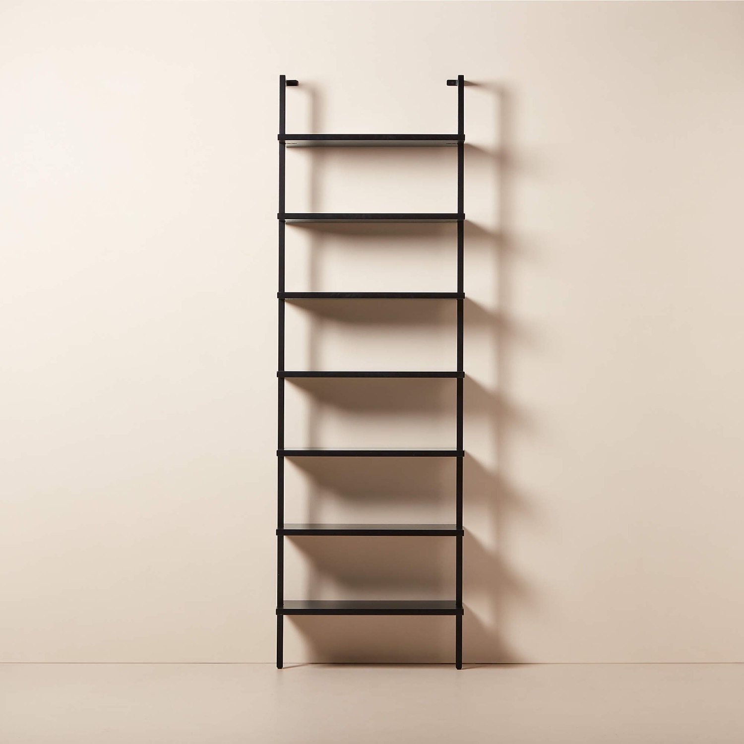CB2 Stairway 96" Black Metal Wall Mount Bookcase - image-1