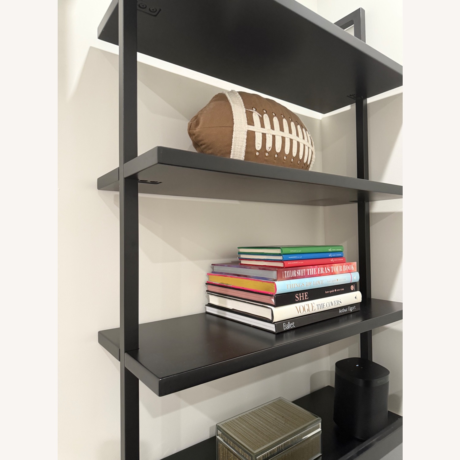 CB2 Stairway 96" Black Metal Wall Mount Bookcase - image-3