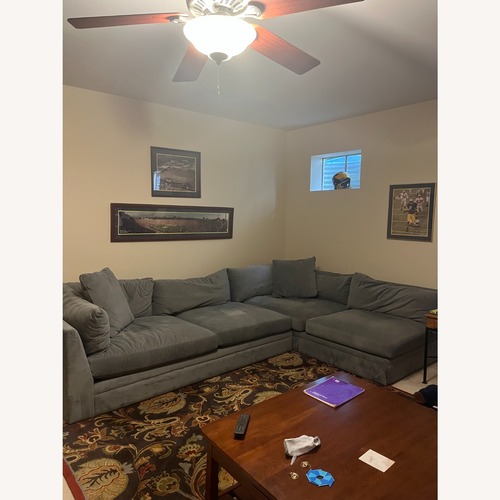 Used Arhaus 2-Piece Sectional Gray Couch for sale on AptDeco