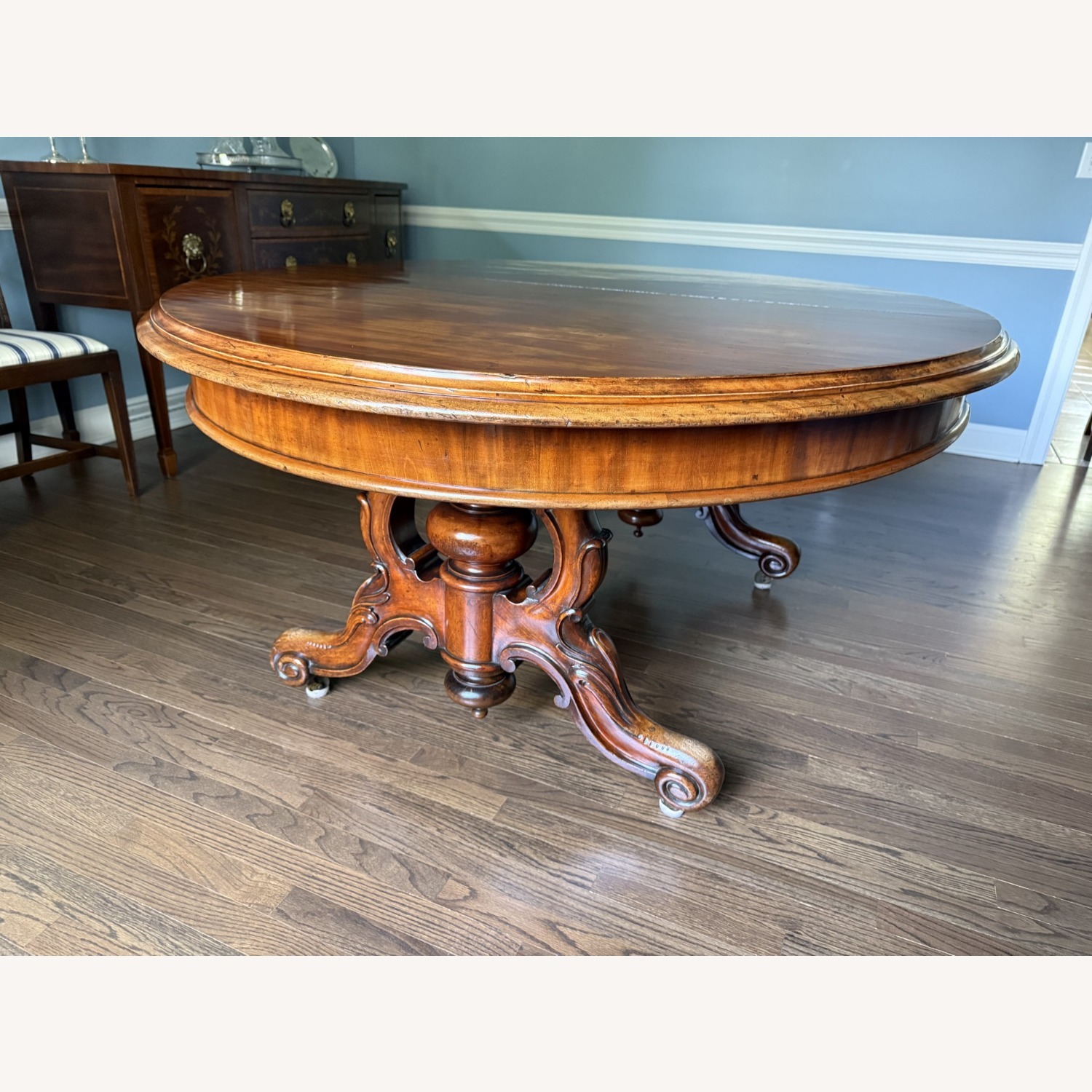 Antique Irish Mahogany Dining Table - image-2