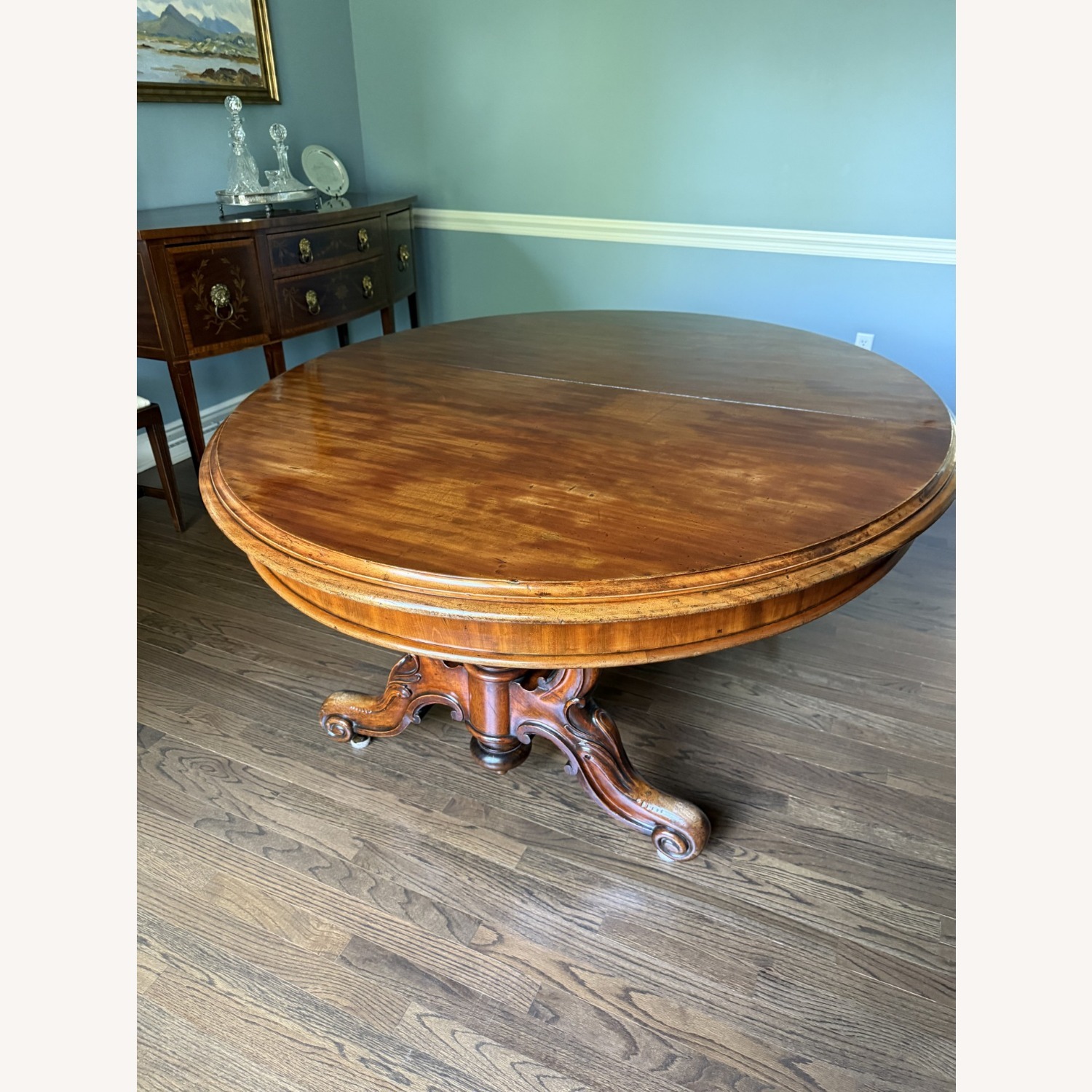 Antique Irish Mahogany Dining Table - image-4