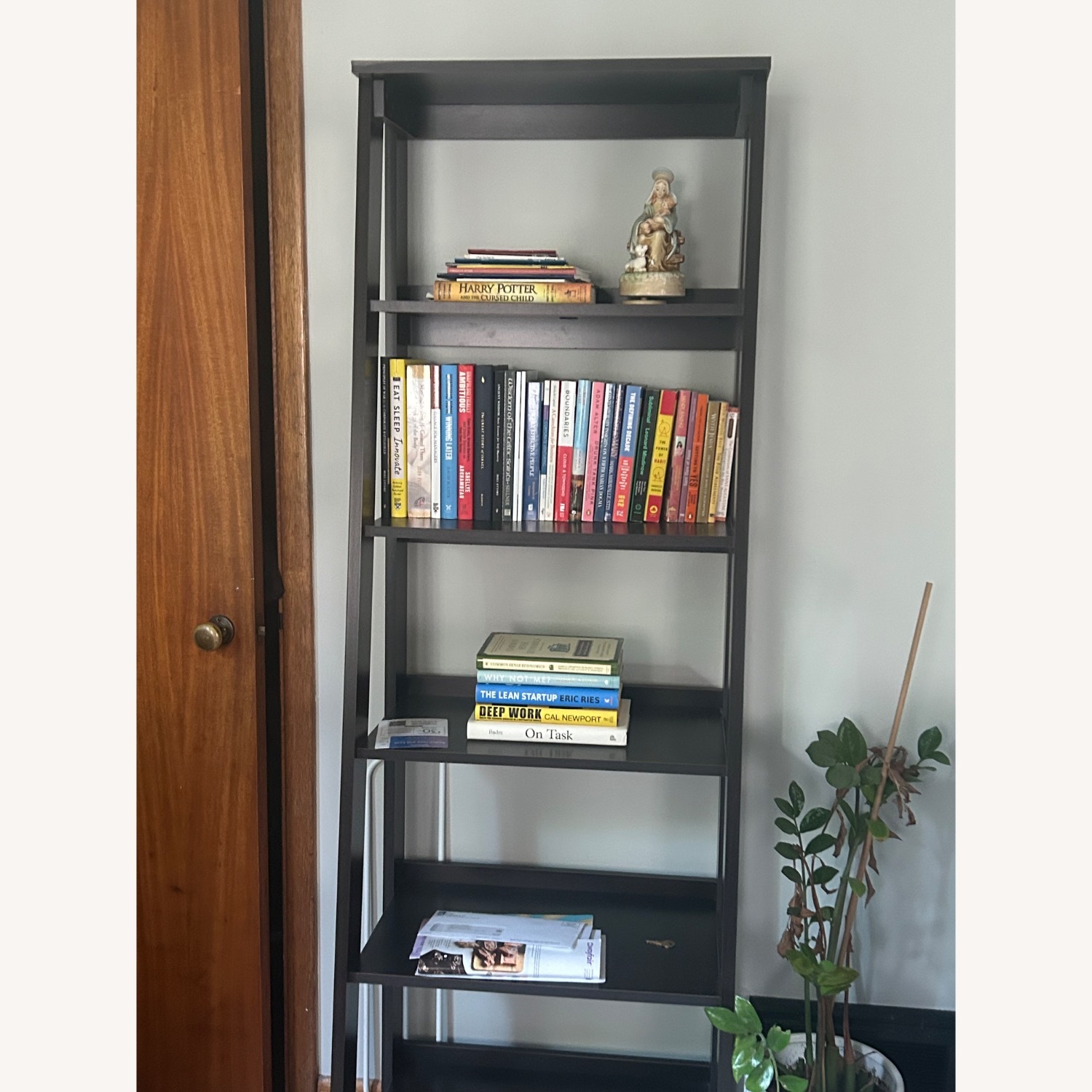 Modern Black Bookshelf - image-1