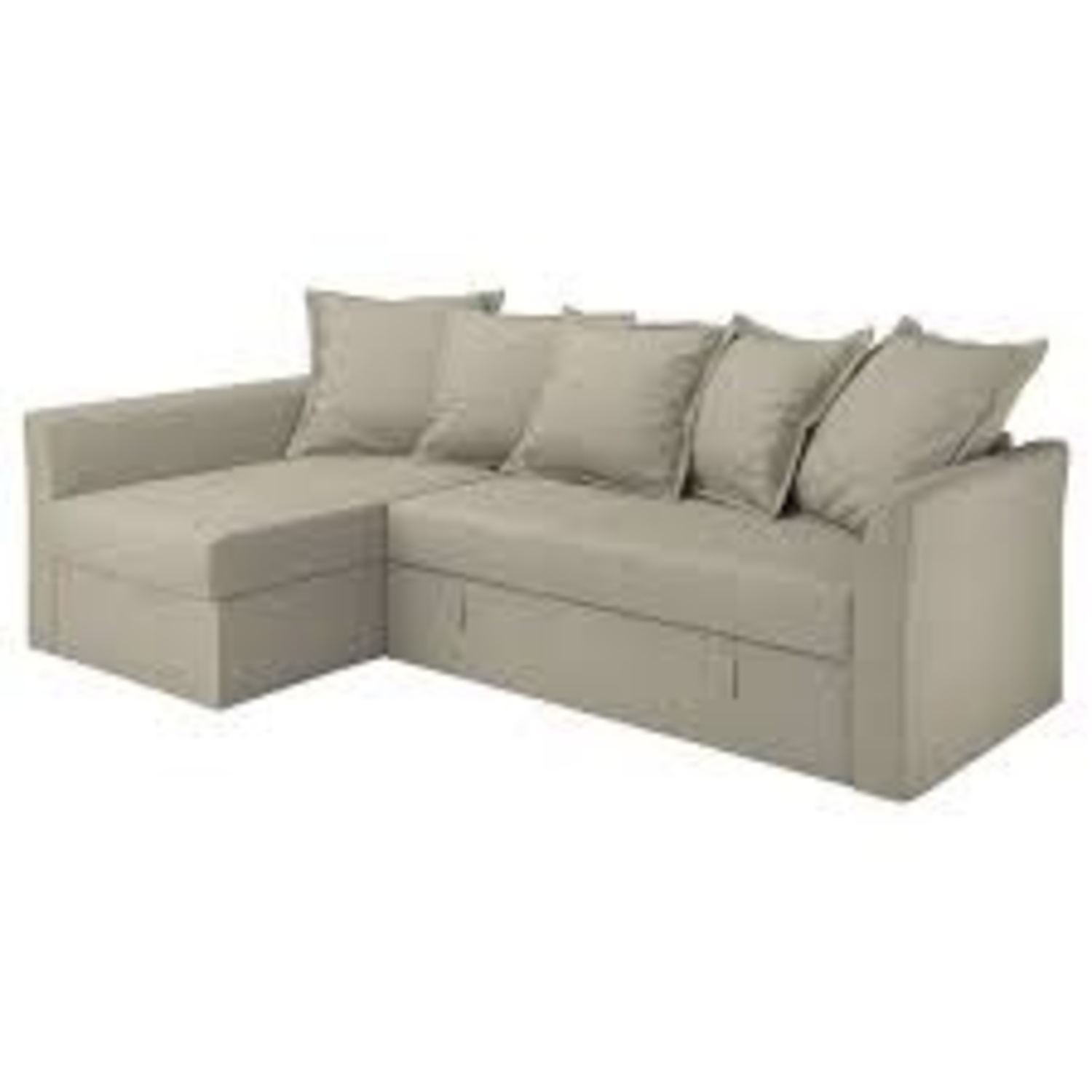 IKEA HOLMSUND ソファ 503.879.52 IKEA Holmsund L-Shaped Beige Sleeper Sectional Sofa - AptDeco