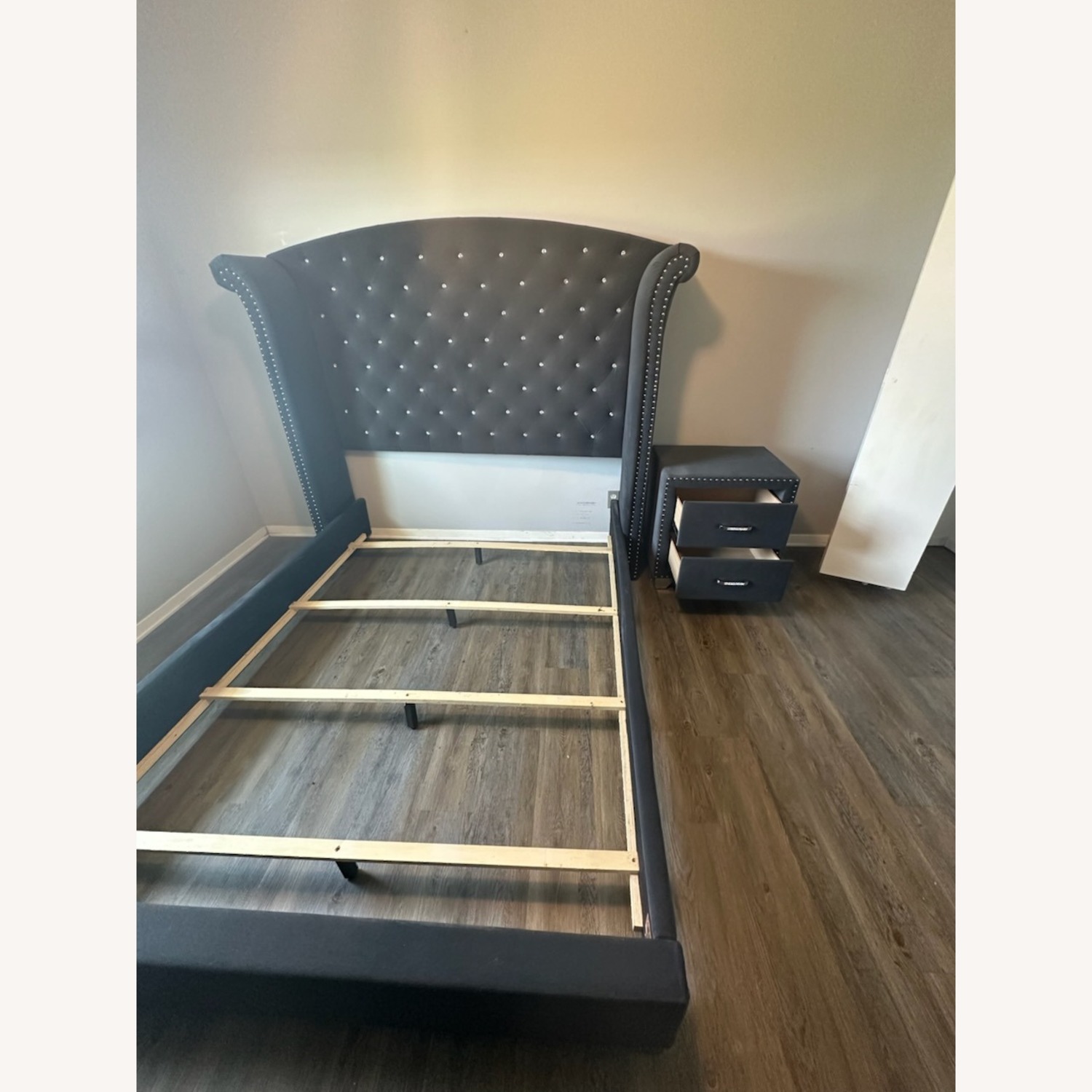 Aspen Home Velvet Queen Bed Frame - image-1