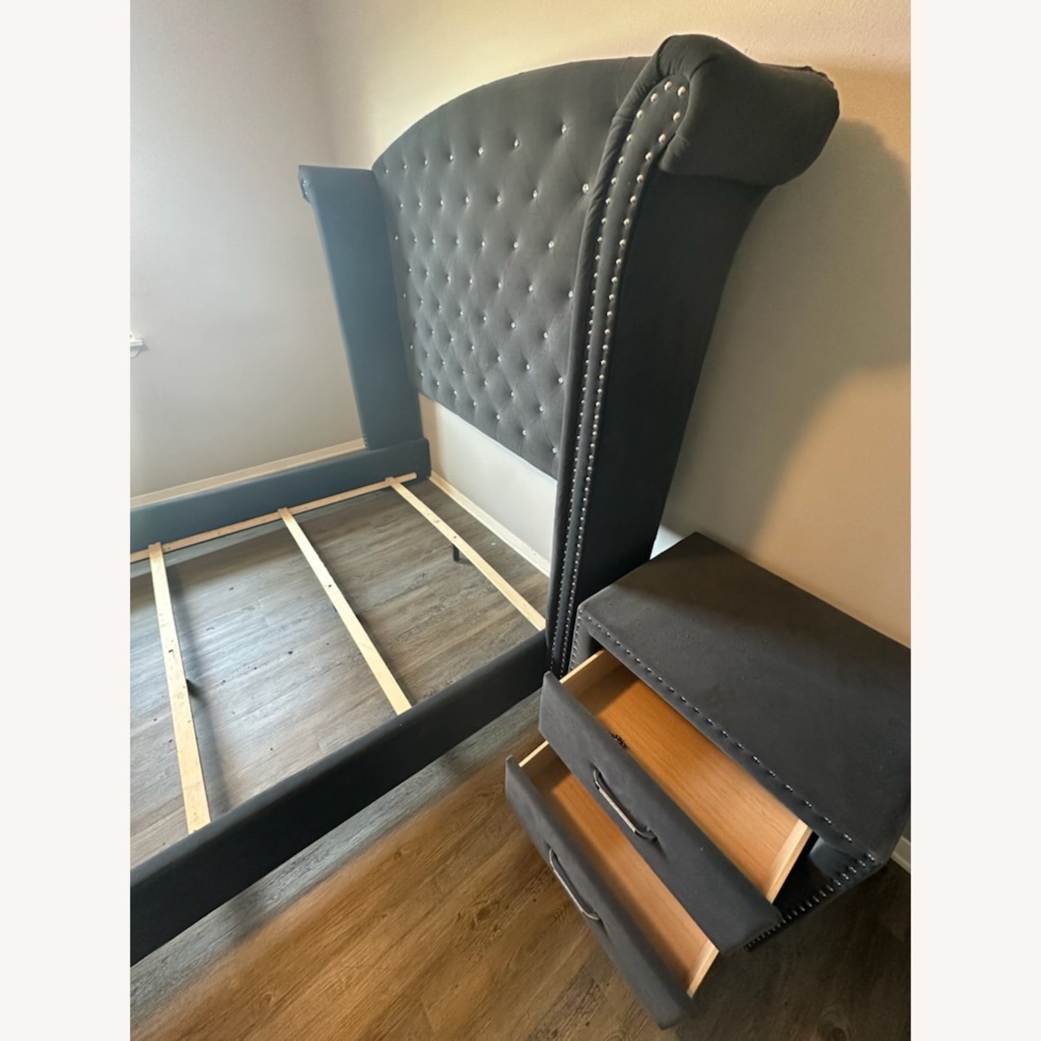 Aspen Home Velvet Queen Bed Frame - image-2