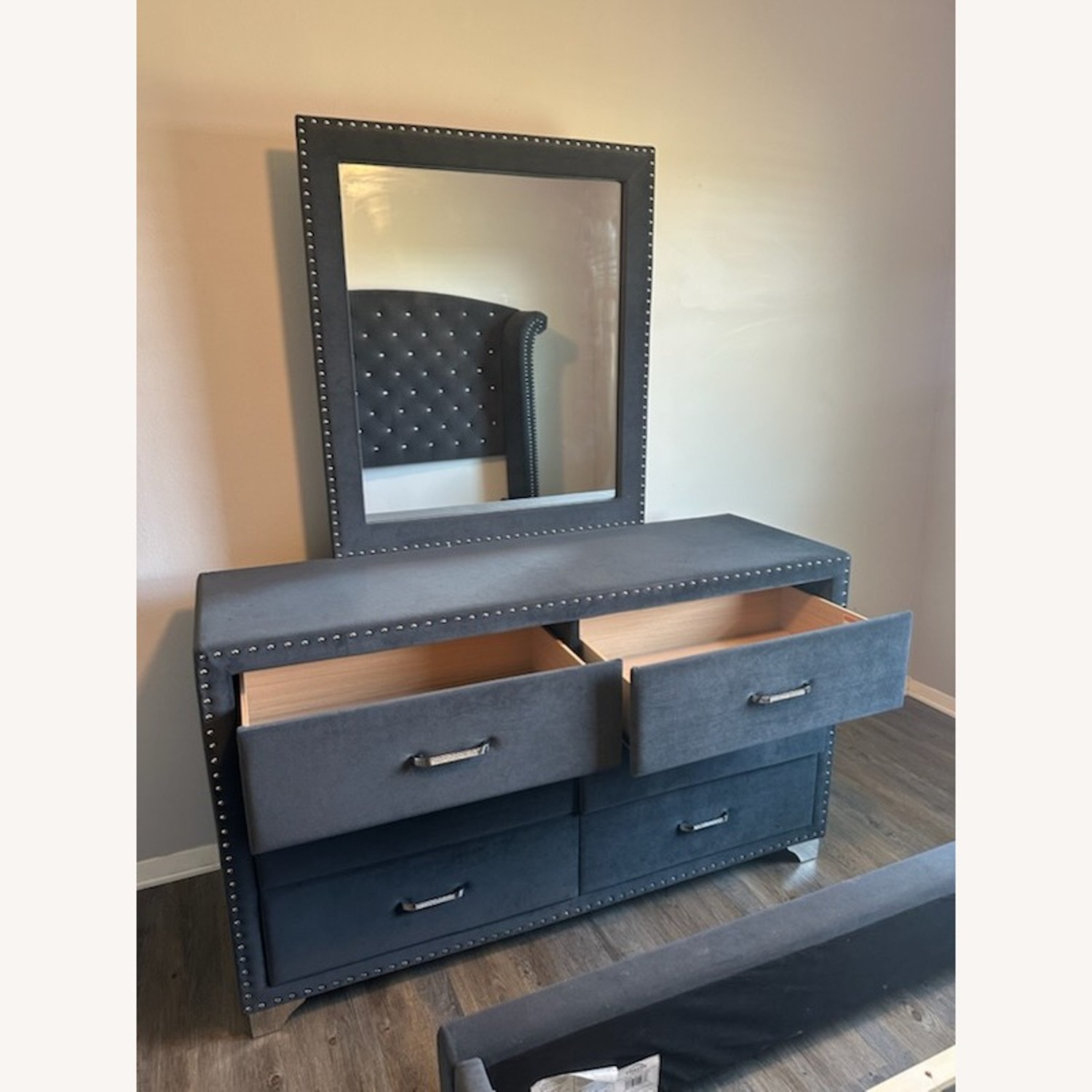 Aspen Home Velvet Mirrored Dresser  - image-1