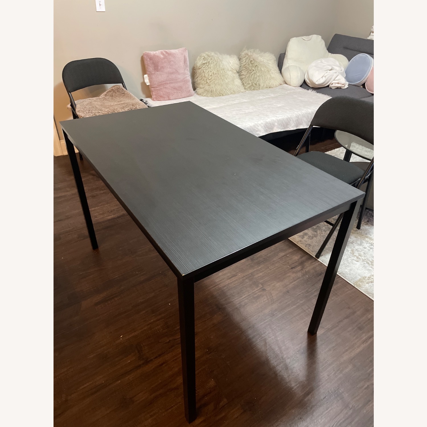 IKEA SANDSBERG 4 Person Black Dining Table - image-1
