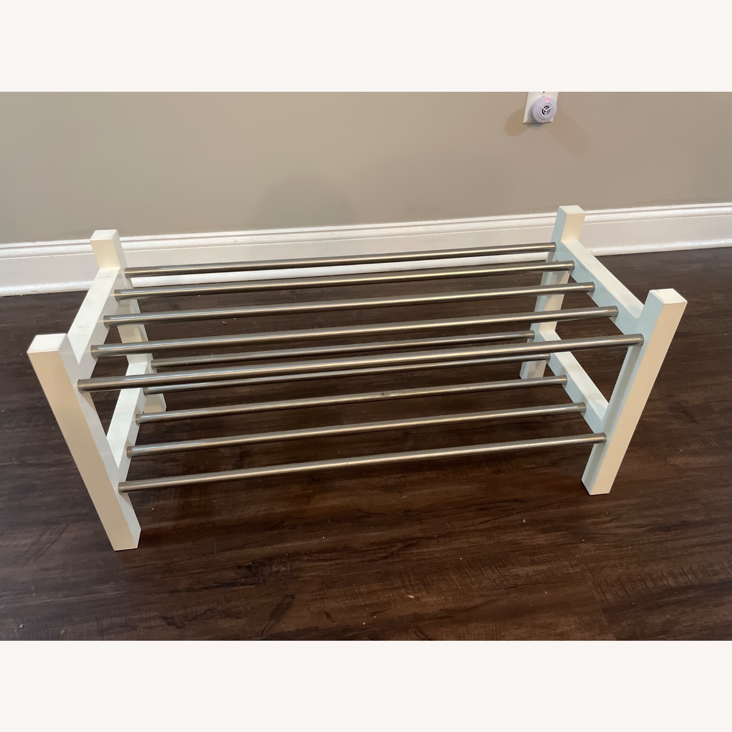IKEA TJUSIG 3-Piece White Shoe Rack Set - image-2