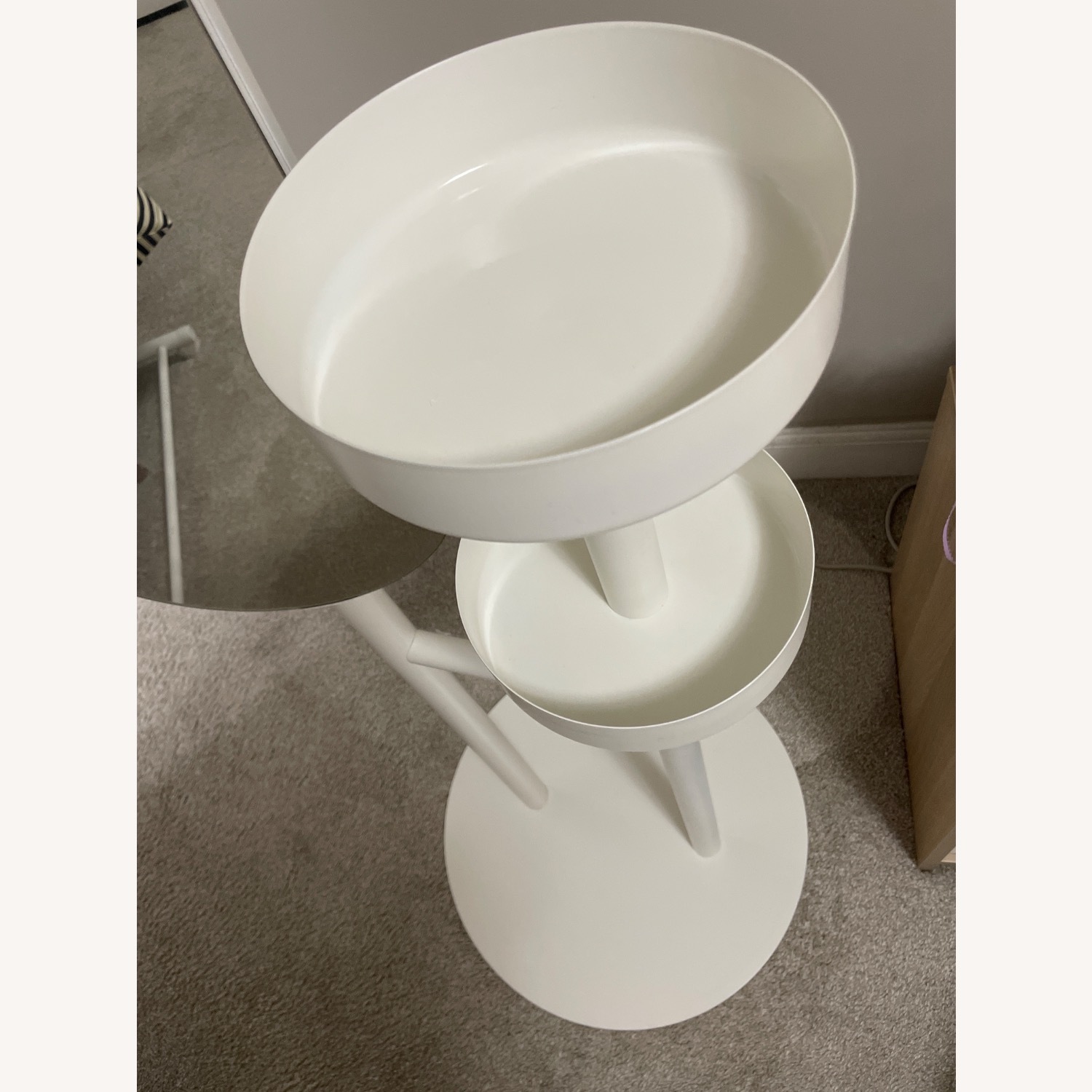 IKEA White Valet Stand With Mirror - image-3