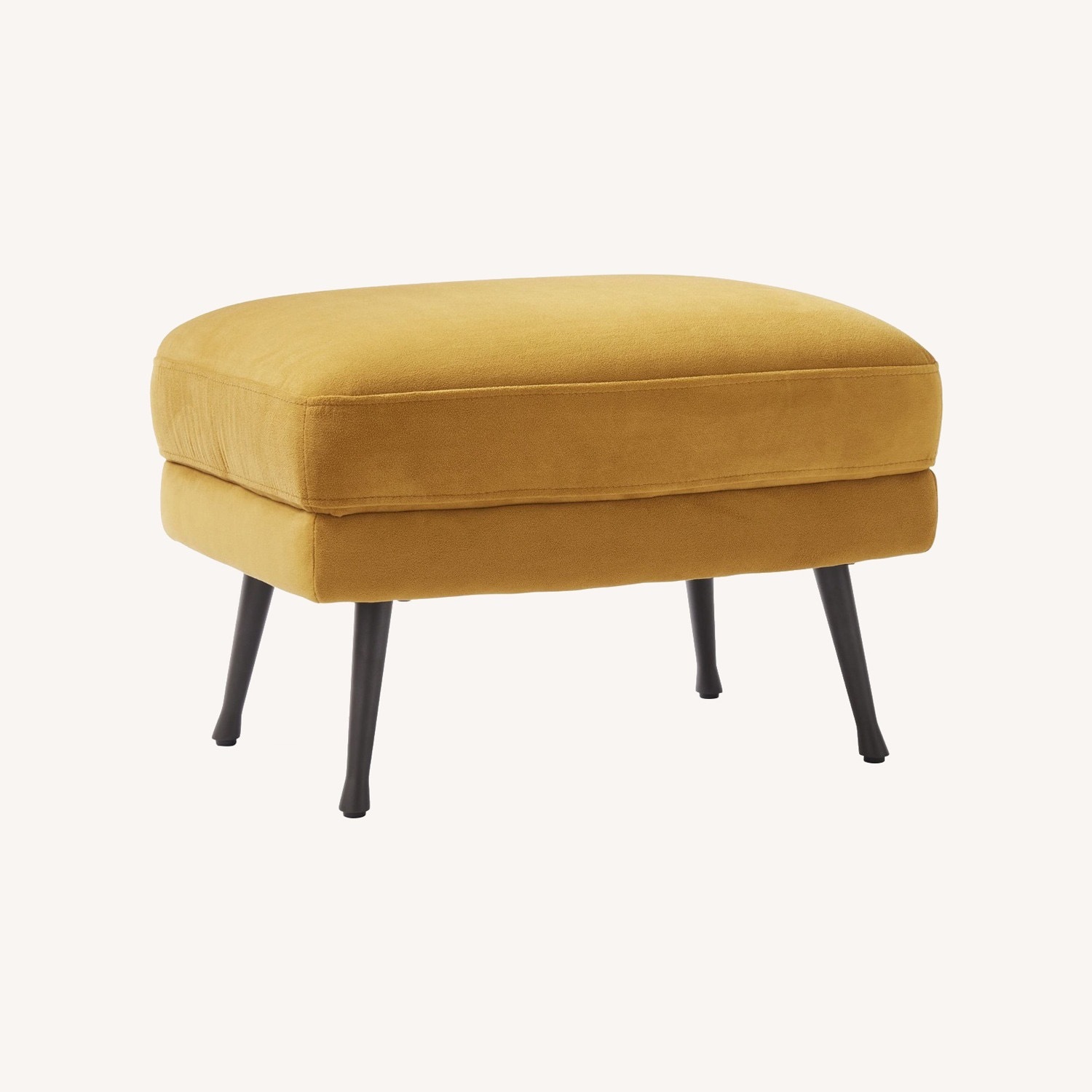 West Elm Lucia Ottoman - Metal Legs - image-0