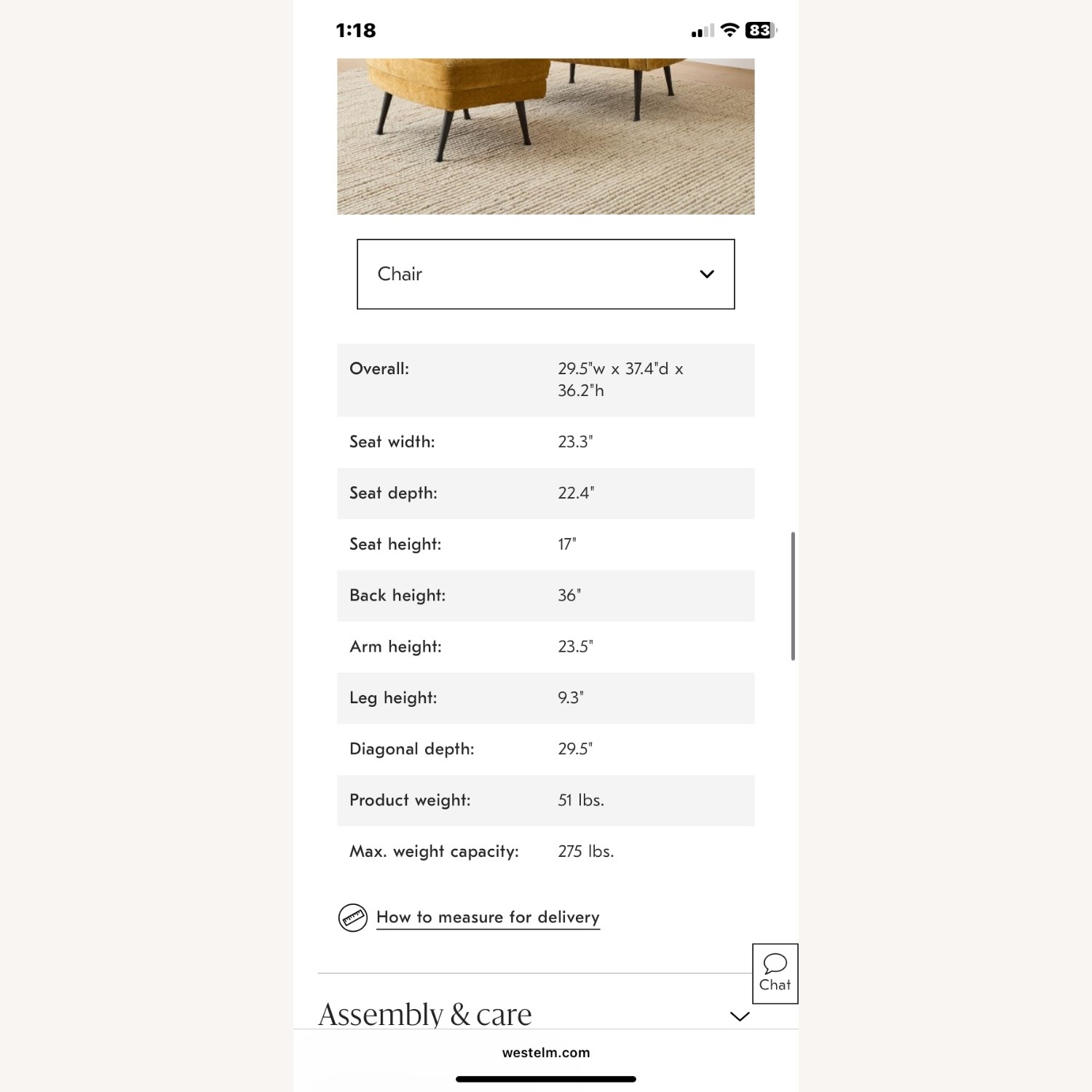 West Elm Lucia Chair - image-6