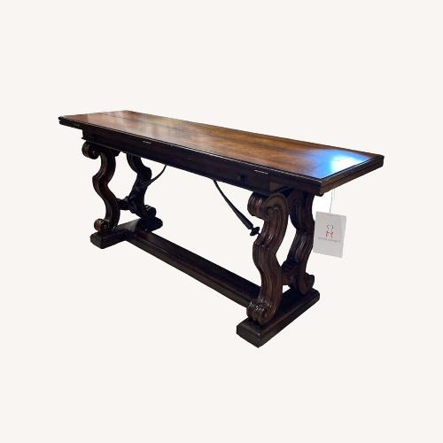 Used Wooden Fold-Out Credenza Console Table for sale on AptDeco