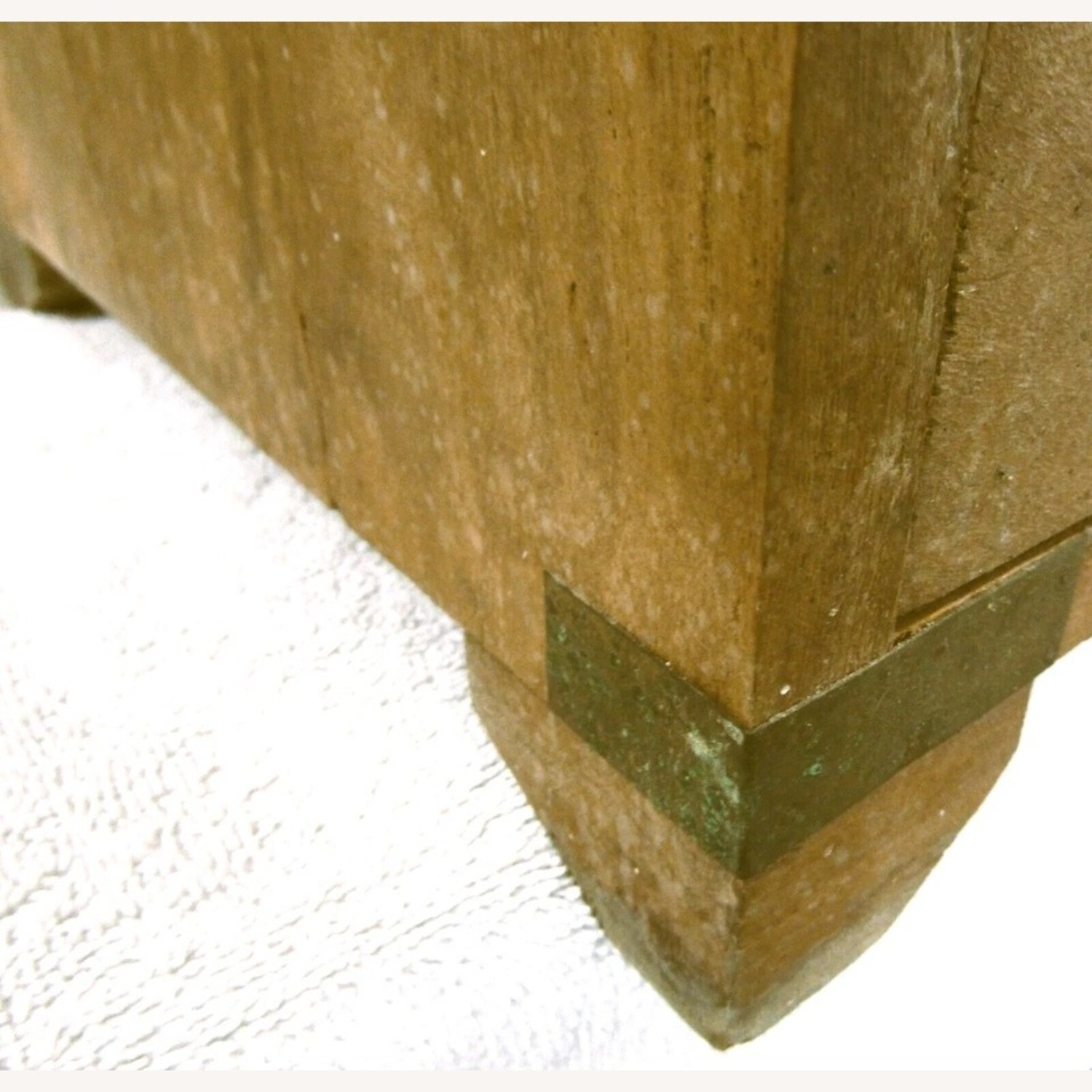 Antique Japanese Four Drawer Heavy Wooden Cabinet - image-9