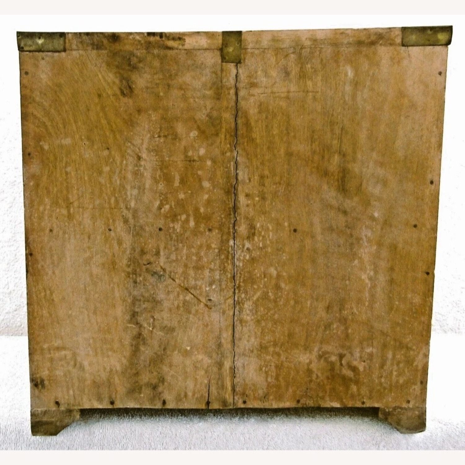 Antique Japanese Four Drawer Heavy Wooden Cabinet - image-12