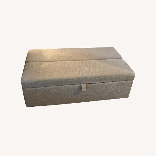 Used Storage Ottoman that opens to a Twin Sized Bed for sale on AptDeco