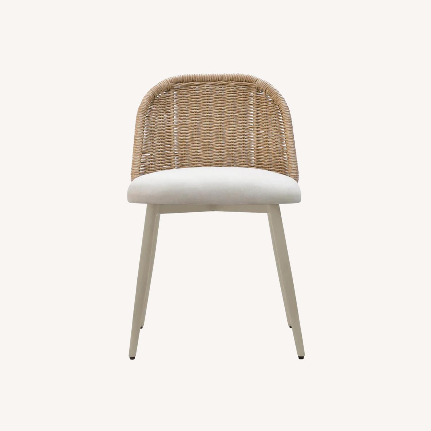 TOV Alexa Rattan Performance Fabric Dining Chair - image-0