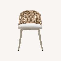 TOV Alexa Rattan Performance Fabric Dining Chair