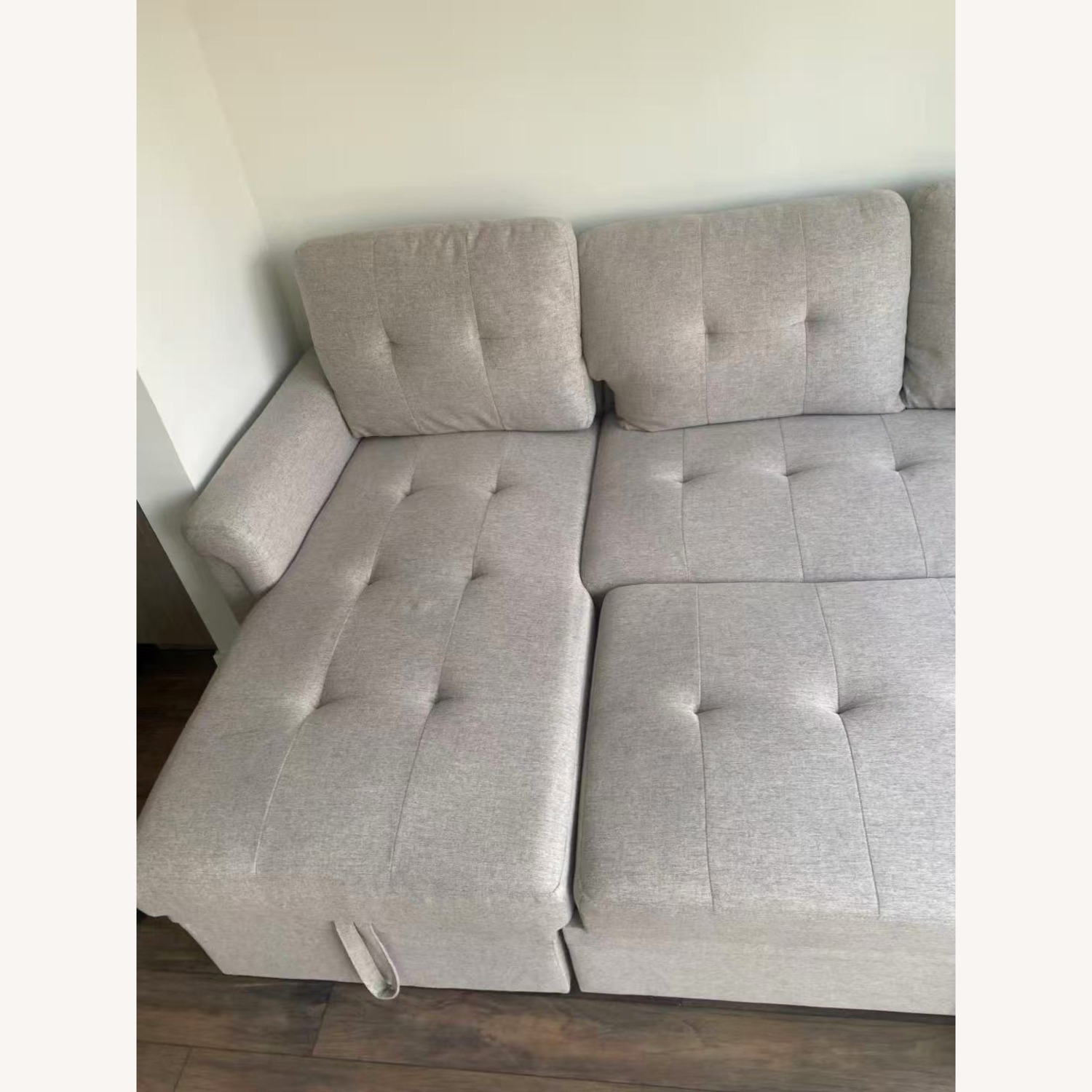 78.5 “ W Linen L-Shaped Combo Sofa & Sofa Bed - image-2