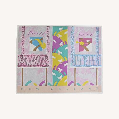 Used Robert Guthrie Mardi Gras Signed Silkscreen for sale on AptDeco
