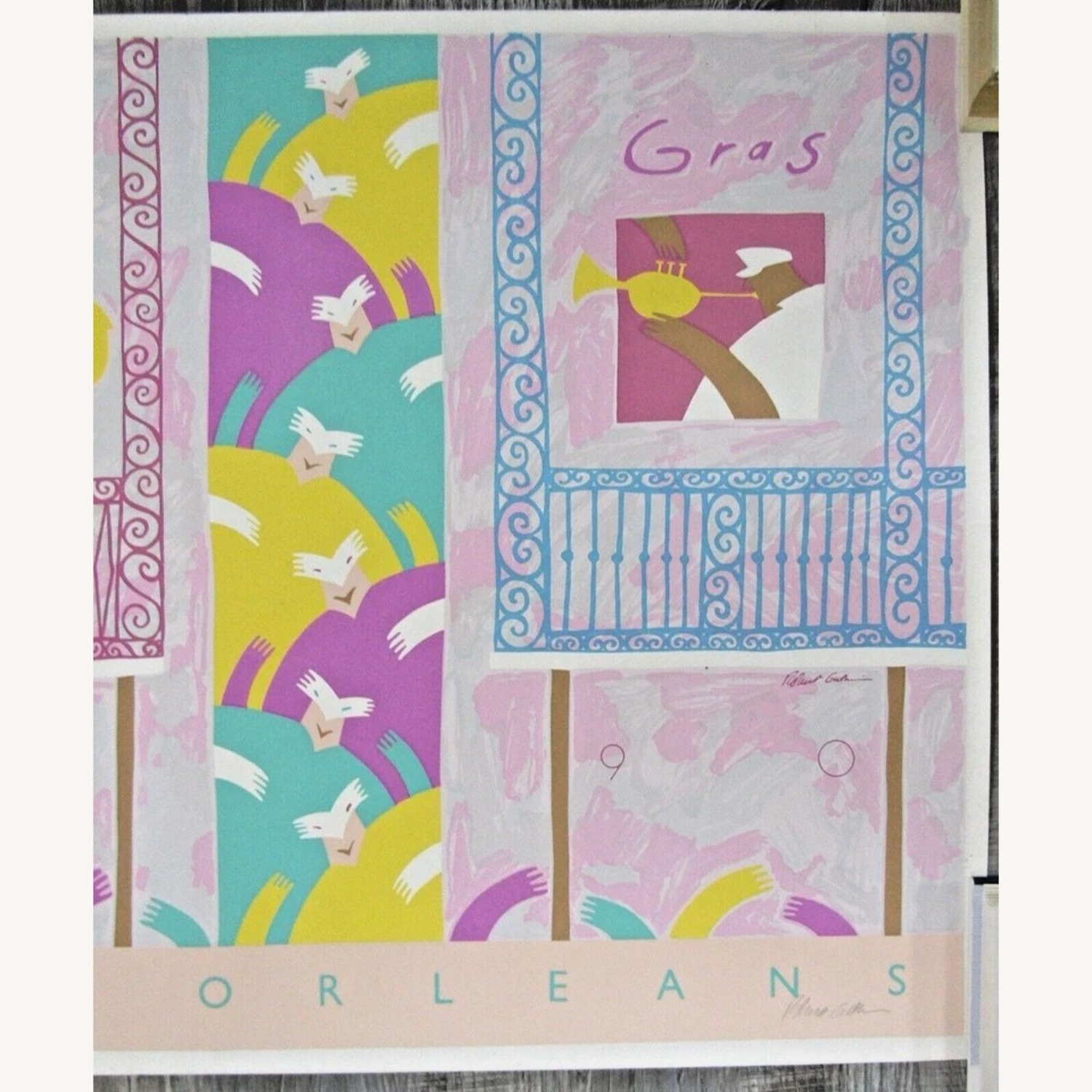 Robert Guthrie Mardi Gras Signed Silkscreen - image-3