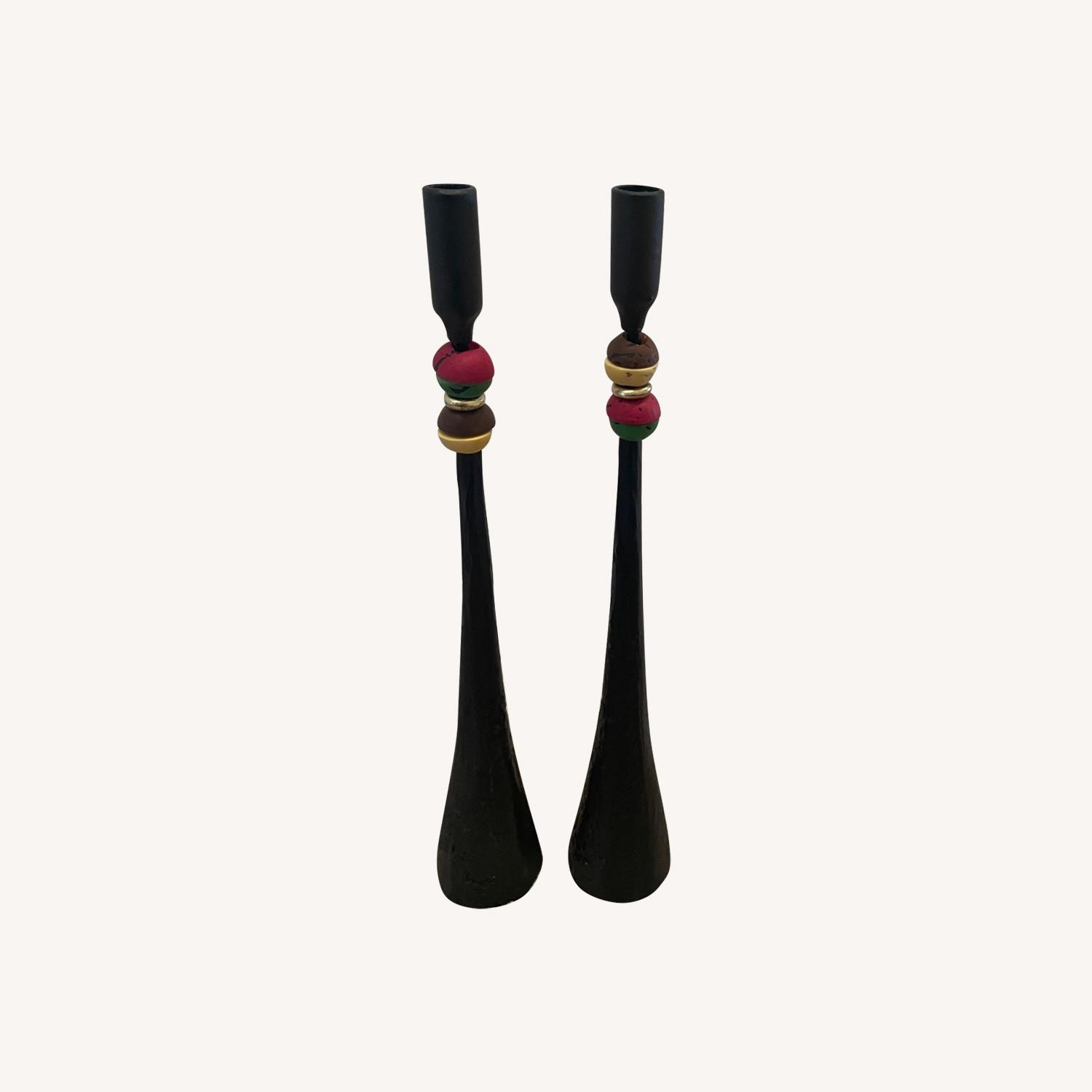 Ceramic Candlesticks - image-0