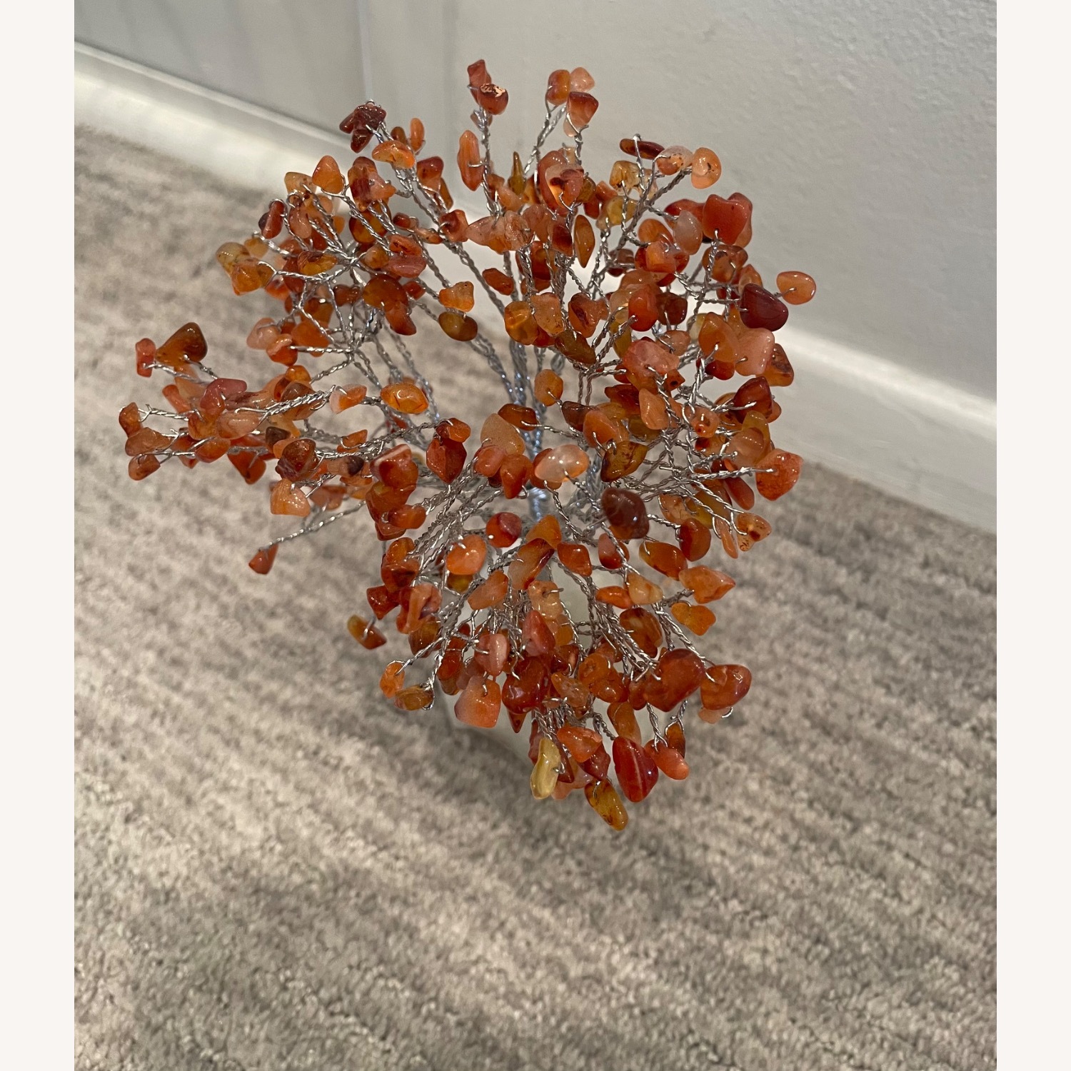 Polished Stone Trees in White Quartz  - image-4