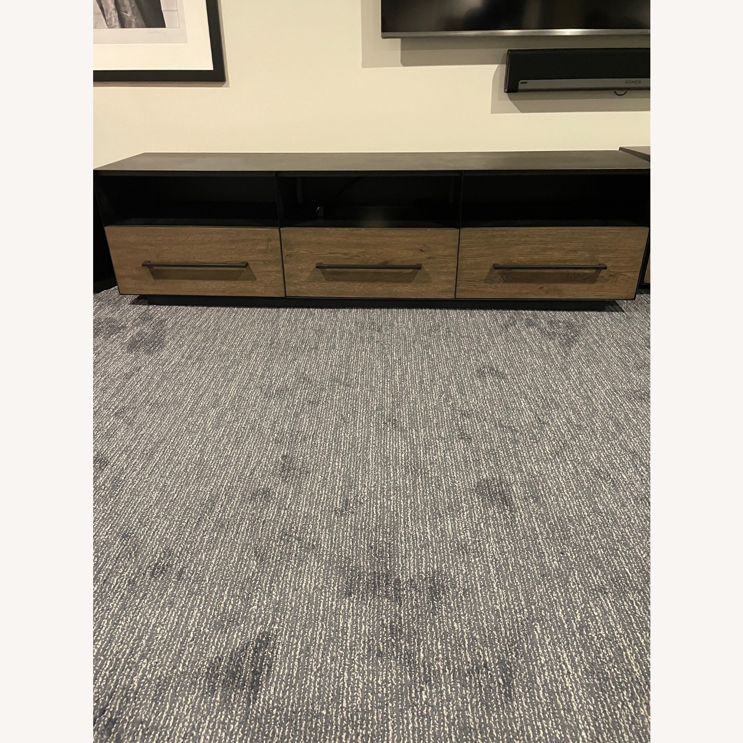 West Elm Massaro Metal Wrapped Media Console Steel - image-1