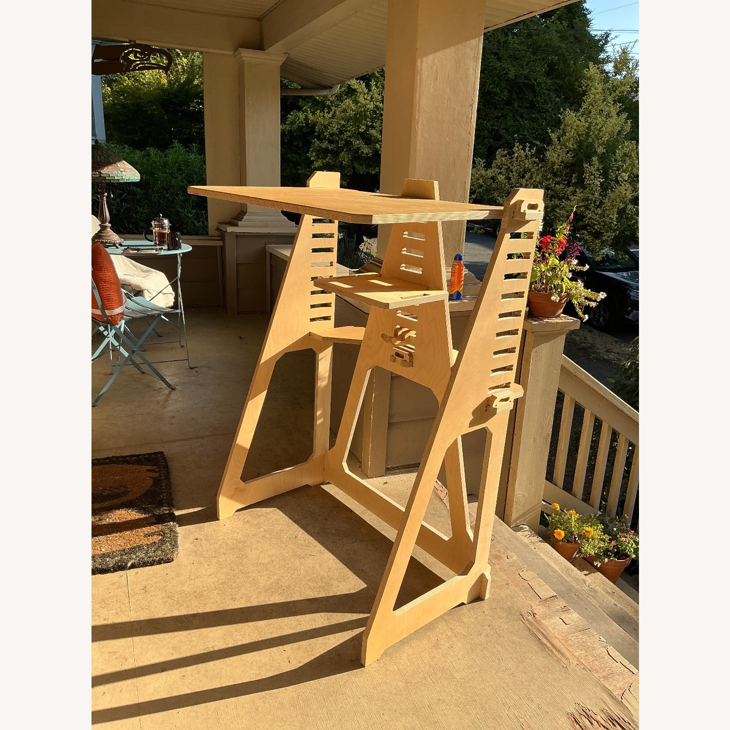 Modular Wooden Standing / Sitting Desk - image-1