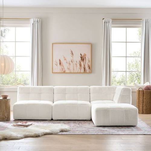Used Pottery Barn White Modular Sectional for sale on AptDeco