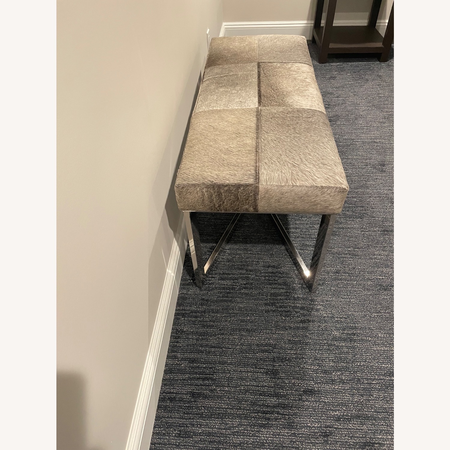 Wisteria Cowhide Bench - image-2