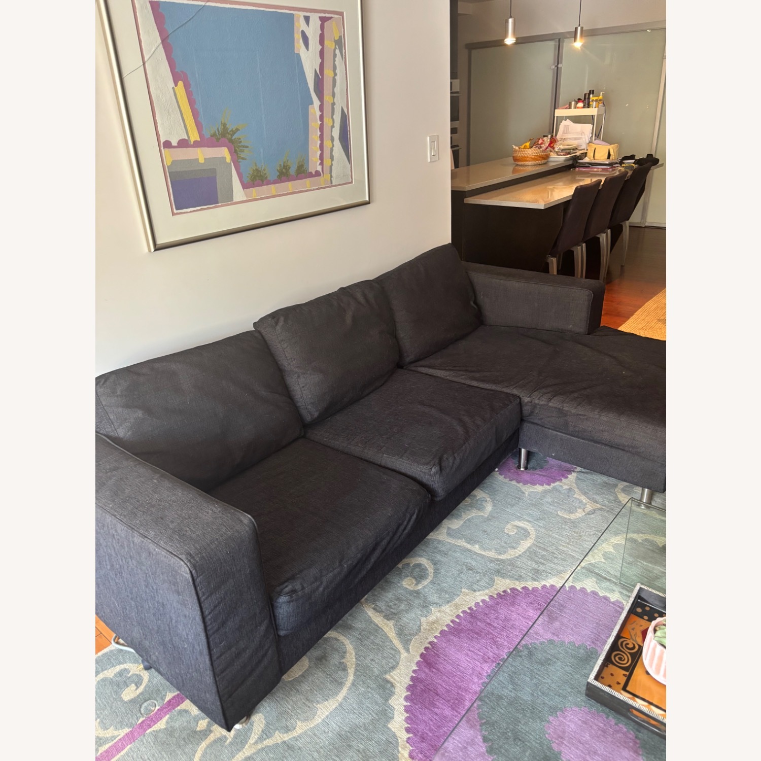 BoConcept Modern and Comfortable 2 Piece Sectional - image-3