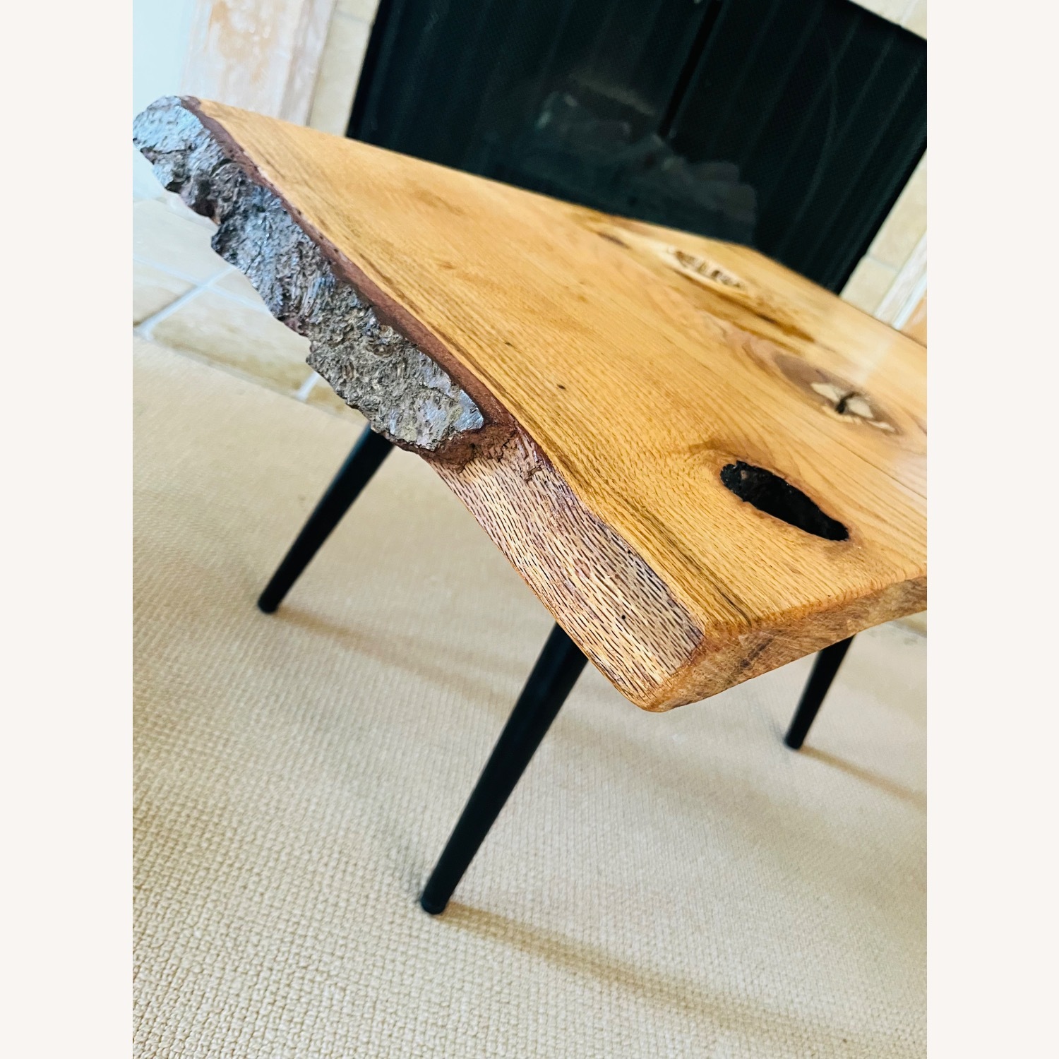 Live Edge Coffee Table Walnut Mid Century Style - image-5