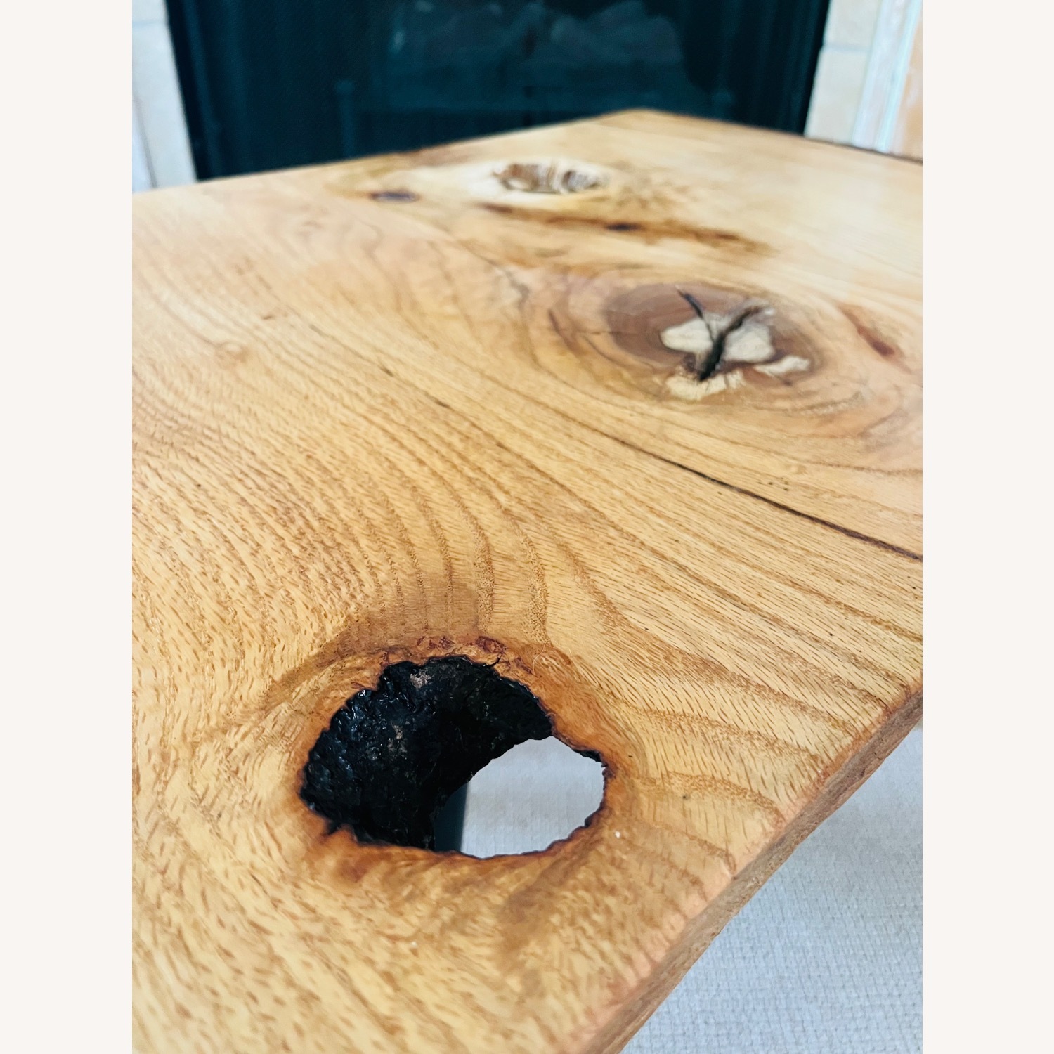 Live Edge Coffee Table Walnut Mid Century Style - image-4