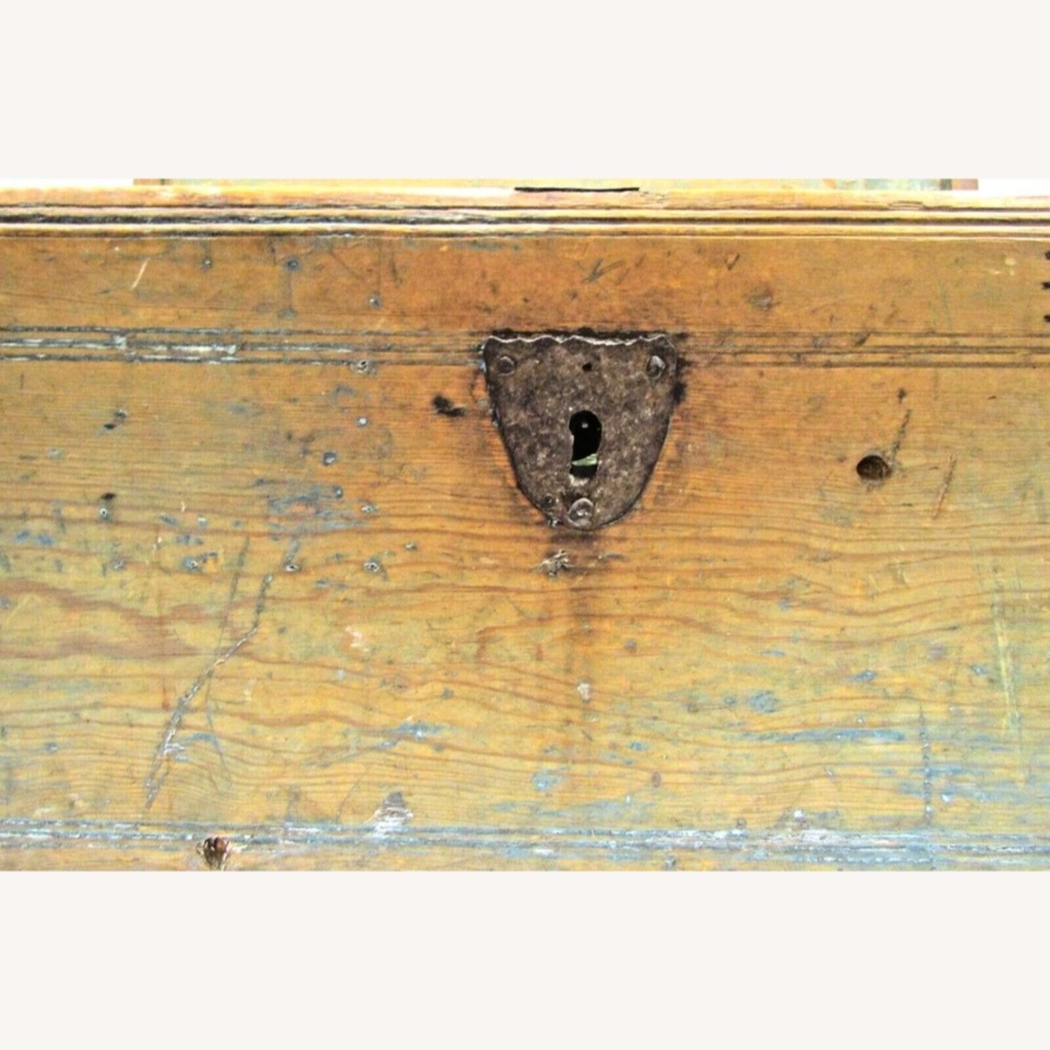 Antique 19th Century Early American Wood Chest - image-8