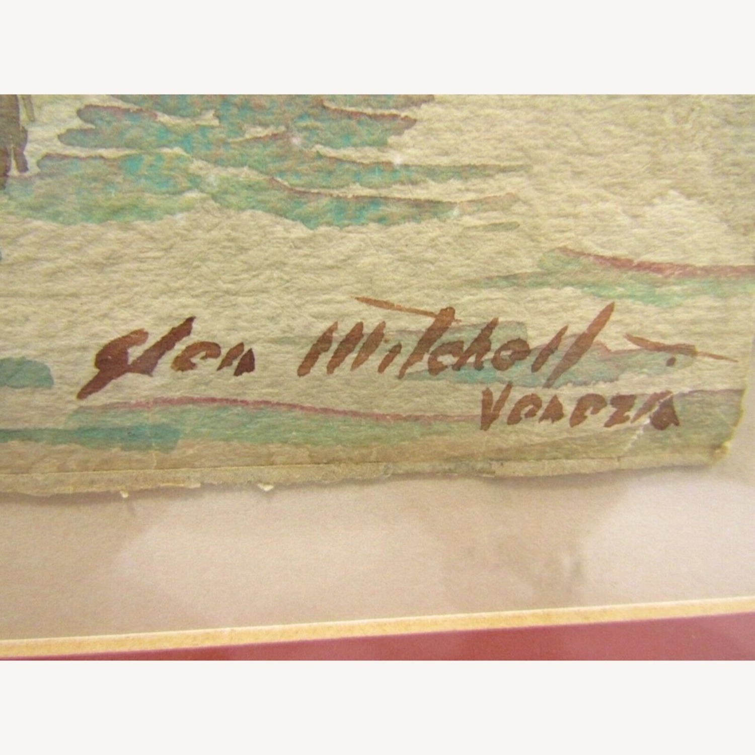 Glen Mitchell Signed Framed Watercolor Painting  - image-7