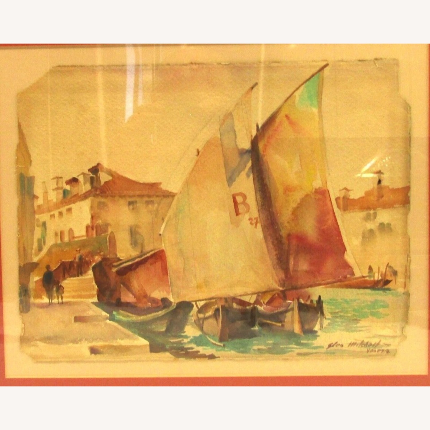 Glen Mitchell Signed Framed Watercolor Painting  - image-2
