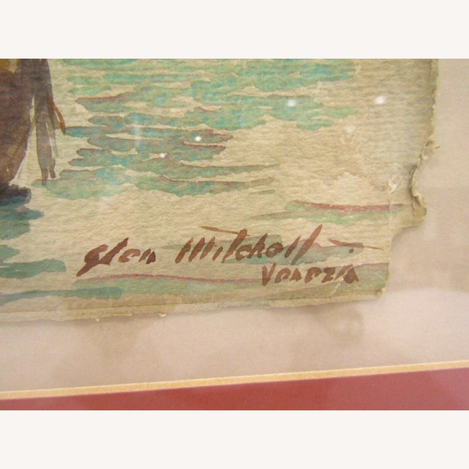 Glen Mitchell Signed Framed Watercolor Painting  - image-5