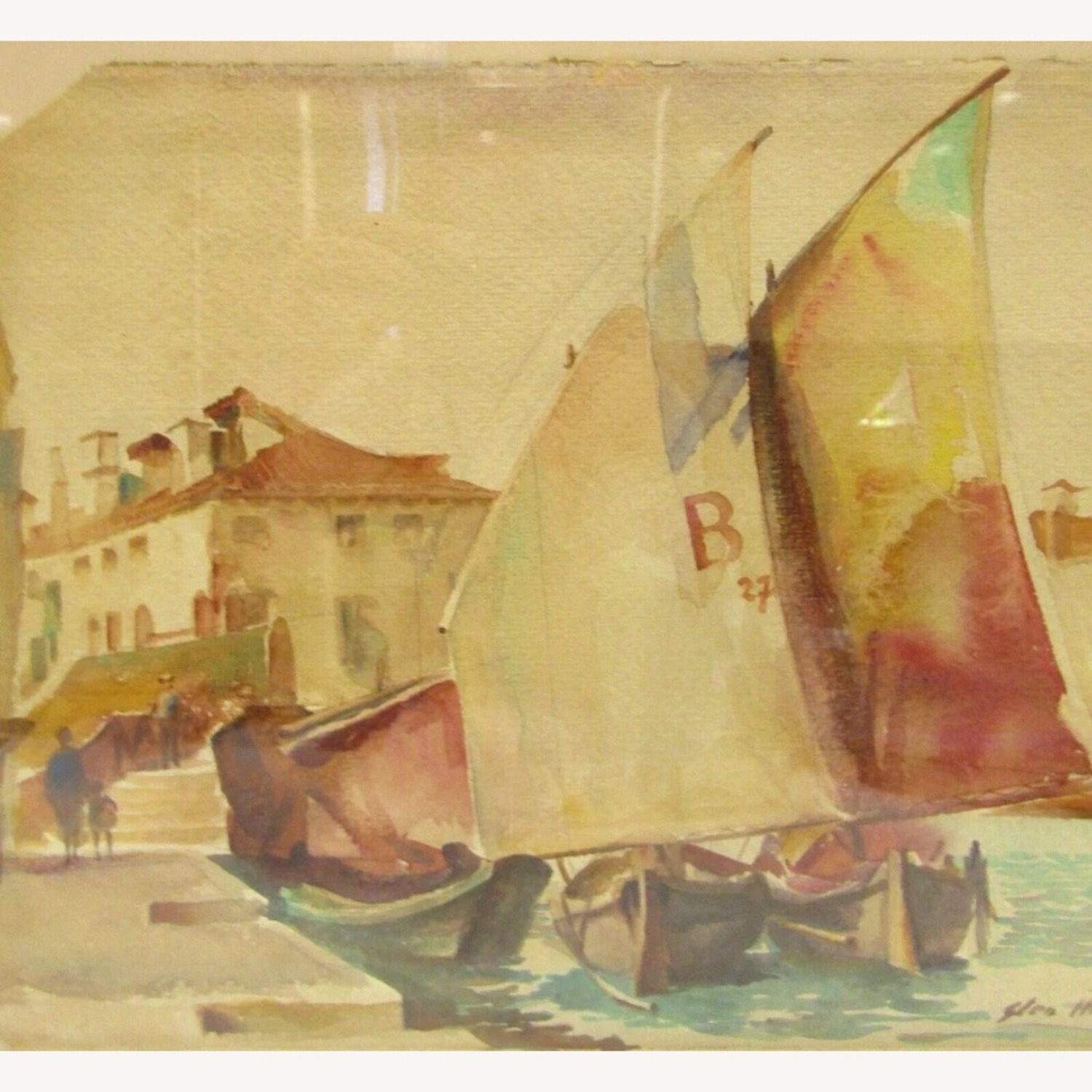 Glen Mitchell Signed Framed Watercolor Painting  - image-4