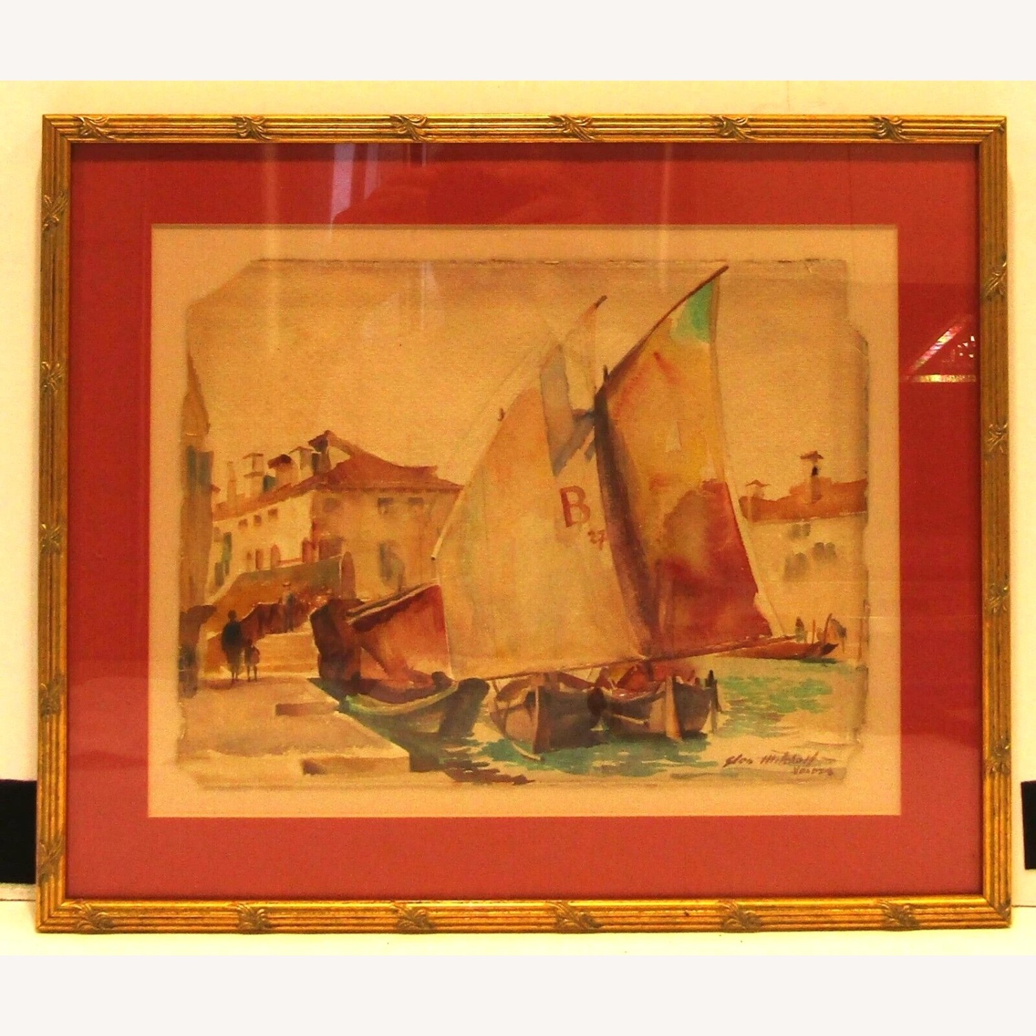 Glen Mitchell Signed Framed Watercolor Painting  - image-1