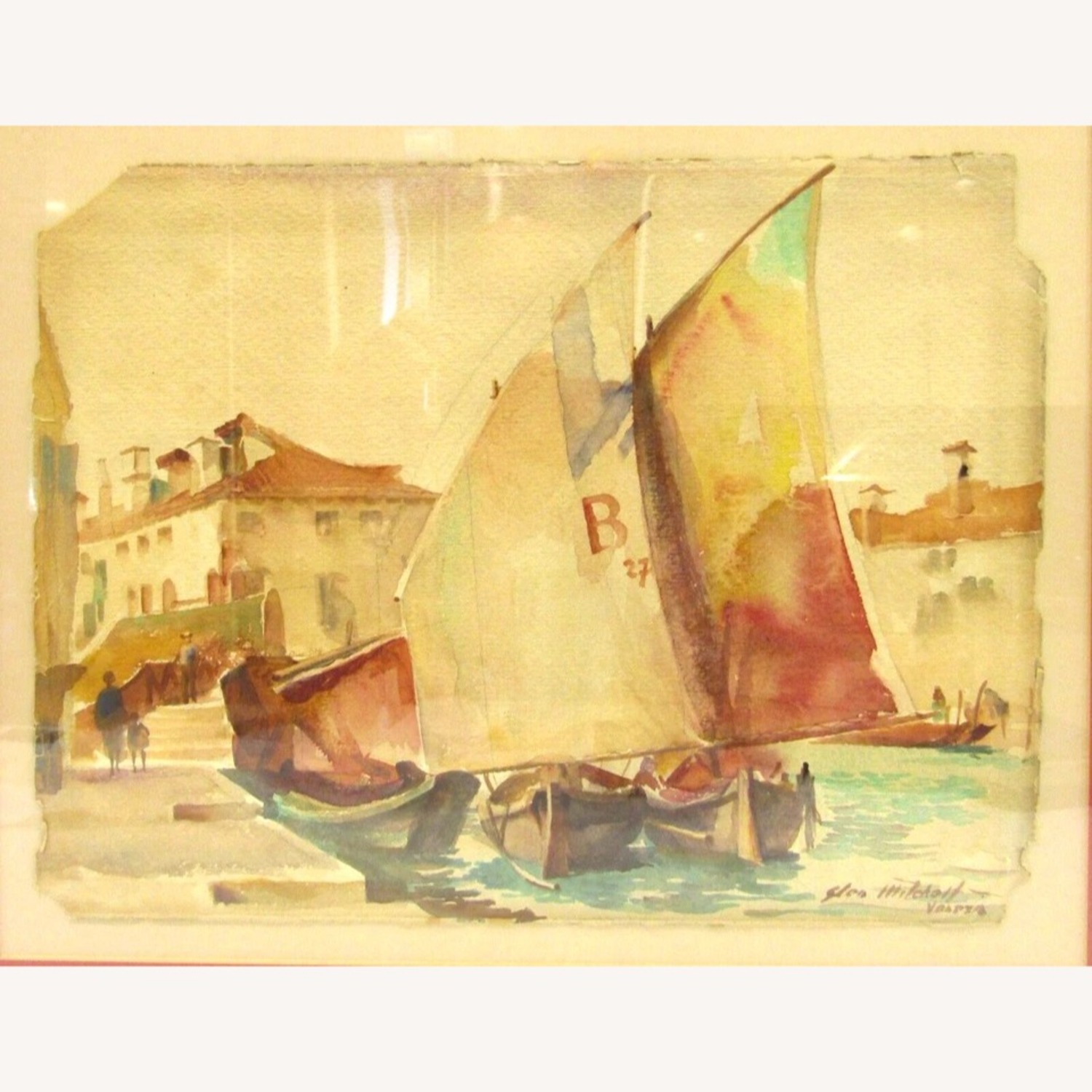 Glen Mitchell Signed Framed Watercolor Painting  - image-3