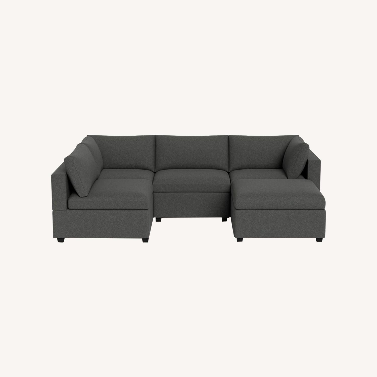 Kova L-Shape + Ottoman - Charcoal - image-0